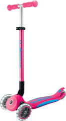 Mini-trottinette Globber | Lampes pliables Primo Plus | Fuchsia-Bleu ciel