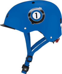 Globeur | Casque pour enfants | Lumières d'élite | XS-S | Course Bleu Marine