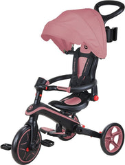Draisienne / tricycle Globber | Trike Explorer 4 en 1 pliable | Rose pastel profond
