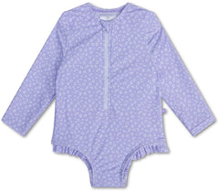 Les essentiels de la natation | Maillot de bain filles 62/68 | Léopard violet