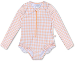 Les essentiels de la natation | Maillot de bain filles 62/68 | Orange abricot