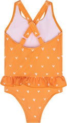 Les essentiels de la natation | Maillot de bain filles 62/68 | Coeurs oranges