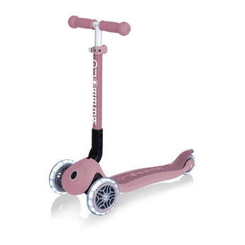 Globber Mini Scooter | JUNIOR Foldable Lights Eco | Berry - Funwheel
