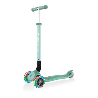 Globber Mini Scooter | Primo Foldable Plus Lights | Mint - Funwheel