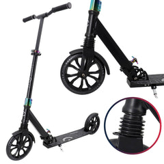 Motion Scooter | Road King 200mm | Schwarz-rainbow