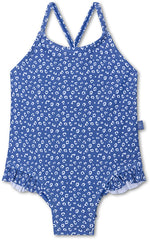 Swim Essentials | Badeanzug Mädchen | Blue Leopard
