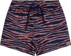 Swim Essentials | Badehose Boxer Jungs | Blue orange Zebra