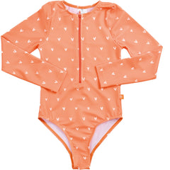Les essentiels de la natation | Maillot de bain filles 62/68 | Coeurs oranges