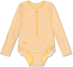 Swim Essentials | Schwimmanzug Mädchen | Yellow flowers