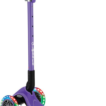 Globber Mini Scooter | Primo Foldable Plus Lights | Violet - Funwheel