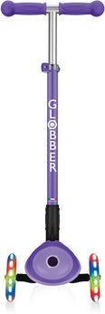 Globber Mini Scooter | Primo Foldable Plus Lights | Violet - Funwheel