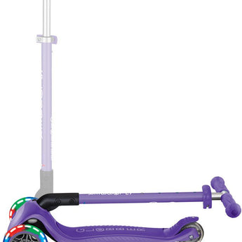 Globber Mini Scooter | Primo Foldable Plus Lights | Violet - Funwheel