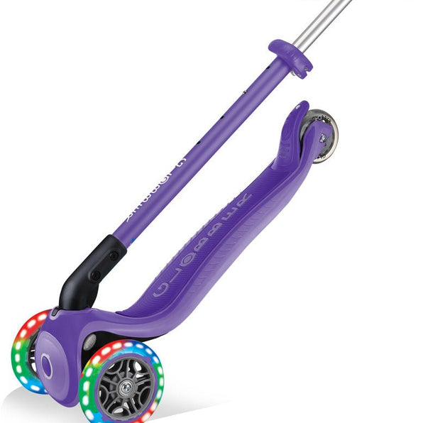 Globber Mini Scooter | Primo Foldable Plus Lights | Violet - Funwheel