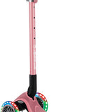 Globber Mini Scooter | Primo Foldable Plus Lights | Pastel Pink - Funwheel