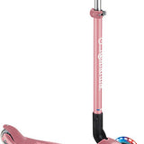 Globber Mini Scooter | Primo Foldable Plus Lights | Pastel Pink - Funwheel