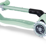 Globber Mini Scooter | JUNIOR Foldable Lights Eco | Pistachio - Funwheel