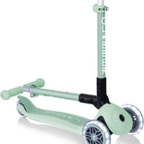 Globber Mini Scooter | JUNIOR Foldable Lights Eco | Pistachio - Funwheel