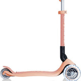 Globber Mini Scooter | JUNIOR Foldable Lights Eco | Peach - Funwheel