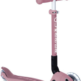 Globber Mini Scooter | JUNIOR Foldable Lights Eco | Berry - Funwheel