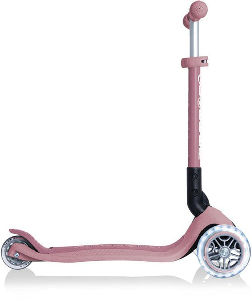 Globber Mini Scooter | JUNIOR Foldable Lights Eco | Berry - Funwheel