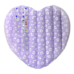 Les essentiels de la natation | Matelas pneumatique 150cm | Coeur Léopard Violet