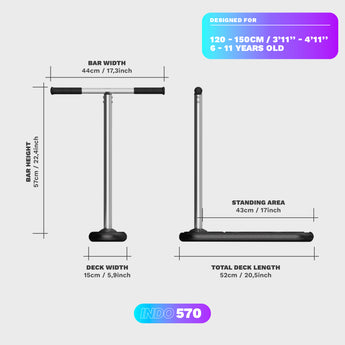 Indo Trampolin Scooter | 570 | schwarz - Funwheel