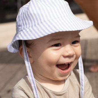 Light Blue Striped Sunhat 2