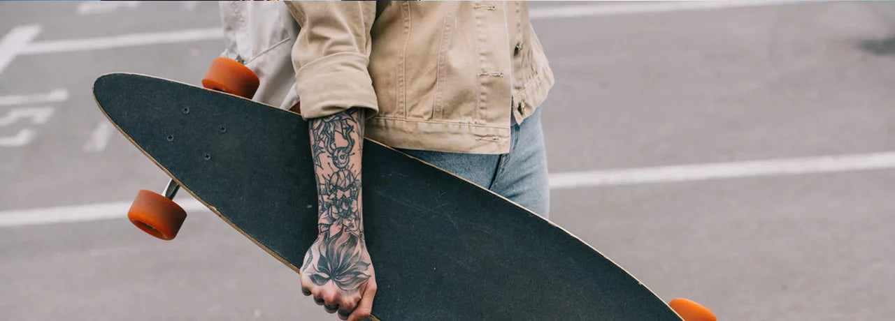 Longboard beim Downhill