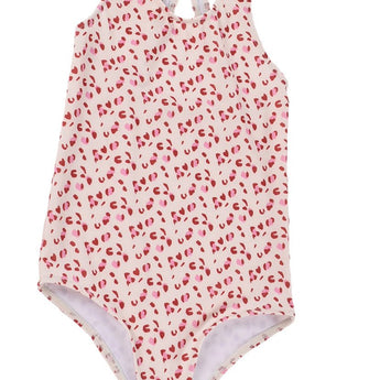 Old Pink Leopard Girls Bathing Suit 1
