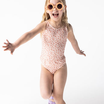 Old Pink Leopard Girls Bathing Suit 31