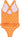 Orange Hearts Girls Bathing Suit 1