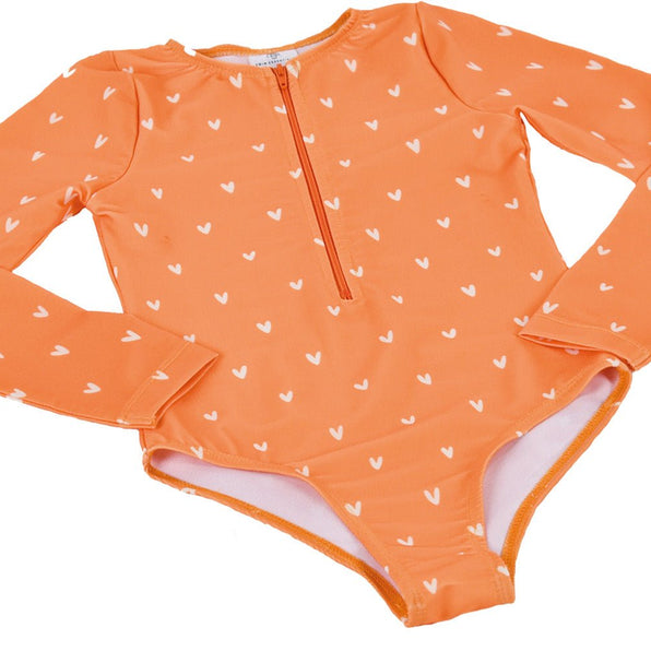 Orange Hearts Girls Rashguard 7