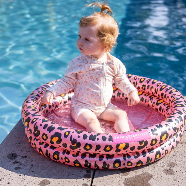 Les essentiels de la natation | Piscine bébé 60cm | Léopard Or Rose