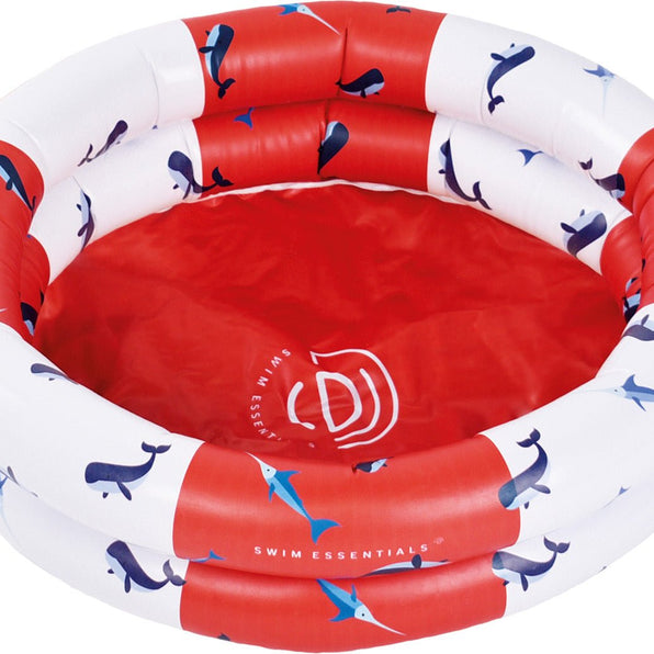 Les essentiels de la natation | Piscine bébé 60cm | Baleine blanche rouge