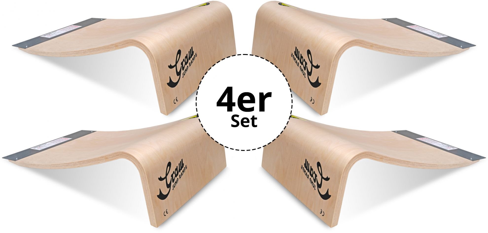 Graw Jump Ramps | Skate Rampe | G20 PRO | 20cm | 4er-Set
