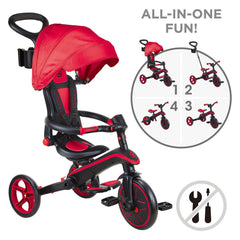 Globber Laufrad / Dreirad | Trike Explorer 4 in 1 Foldable | Rot