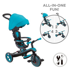 Globber Laufrad / Dreirad | Trike Explorer 4 in 1 | Teal