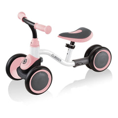 Globber balance bike / four-wheeler | Learning Bike | White-pastel pink