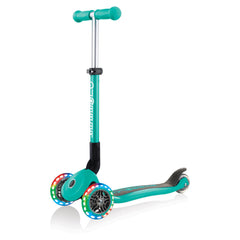 Globber Mini Scooter | Junior Foldable Lights | Emerald Green