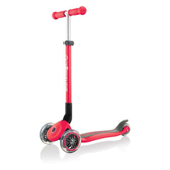 Globber Mini Scooter | Primo Foldable | Anodized T-Bar | Red