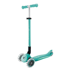 Globber Mini Scooter | Primo Foldable Plus Lights | Dark Mint - Mint