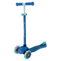 Globber Mini Scooter | Primo Lights | Navy Blue - Emerald Green