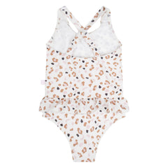 Swim Essentials | Badeanzug Mädchen | Kaki Leopard