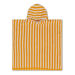 Les essentiels de la natation | Poncho de plage luxueux | Rayé jaune