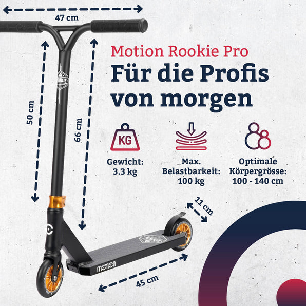 Motion Freestyle Scooter | Rookie Pro | Schwarz-gold