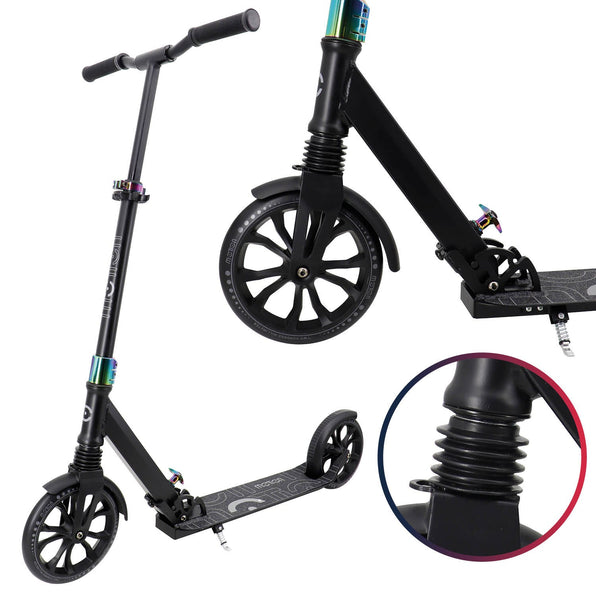 Motion Scooter | Road King 200mm | Schwarz-rainbow