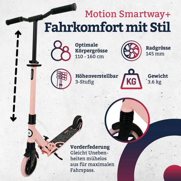 Motion Scooter | Smartway+ 145mm | Rosa