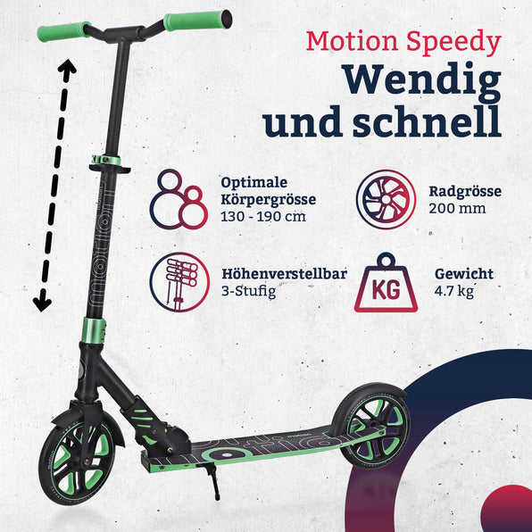 Motion Scooter | Speedy + 200mm | Mint-Black
