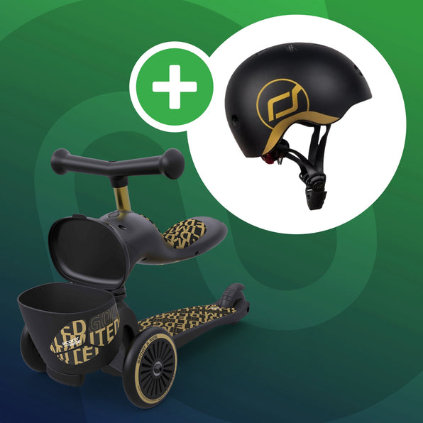 Scoot and Ride Highwaykick 1 + Kinderhelm Set