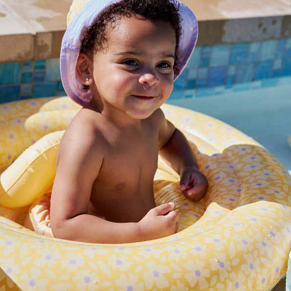 Swim Essentials | Baby-Schwimmsitz 0-1 Jahre | Yellow flowers